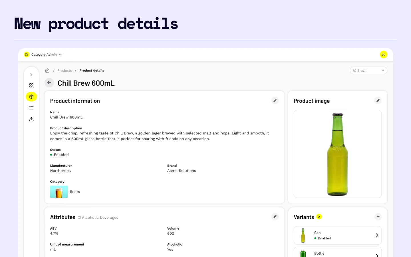 Product details after the redesign.